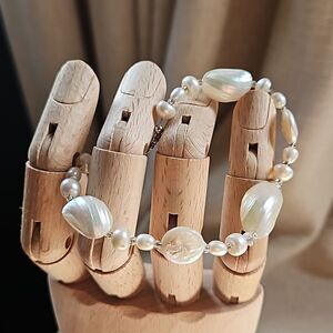 Coastal Cultured Pearl & Shell Bracelet